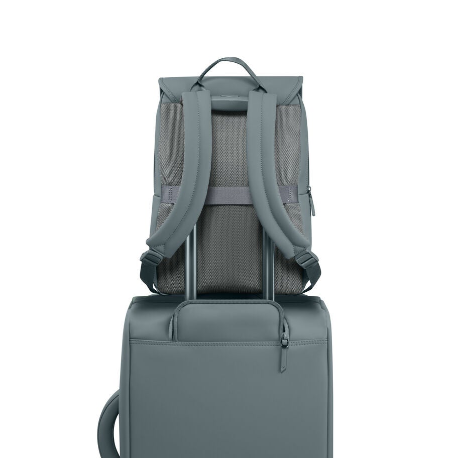 Lipault Lost In Berlin Square Backpack 2.0 in the color Cement Storm. image number 6