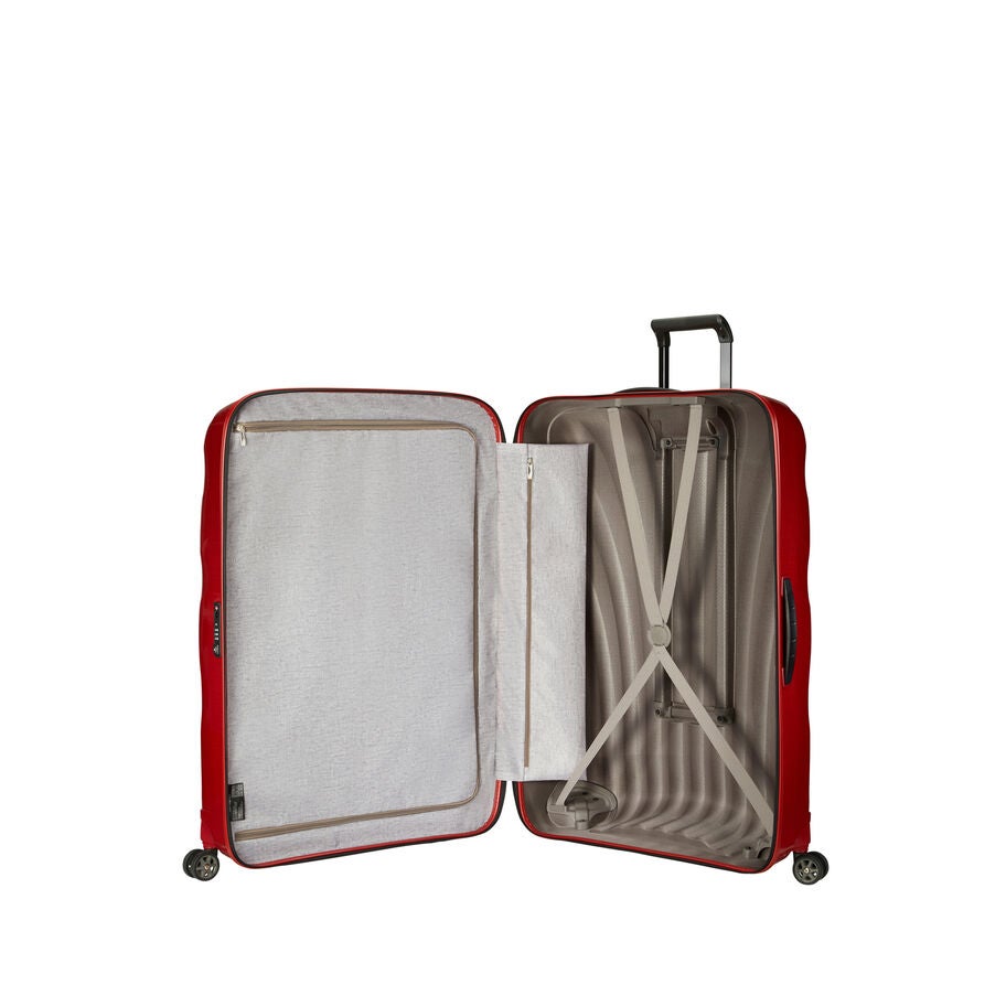 Interior Image of Samsonite Red C-Lite Spinner Large Luggage with Open Interior image number 1