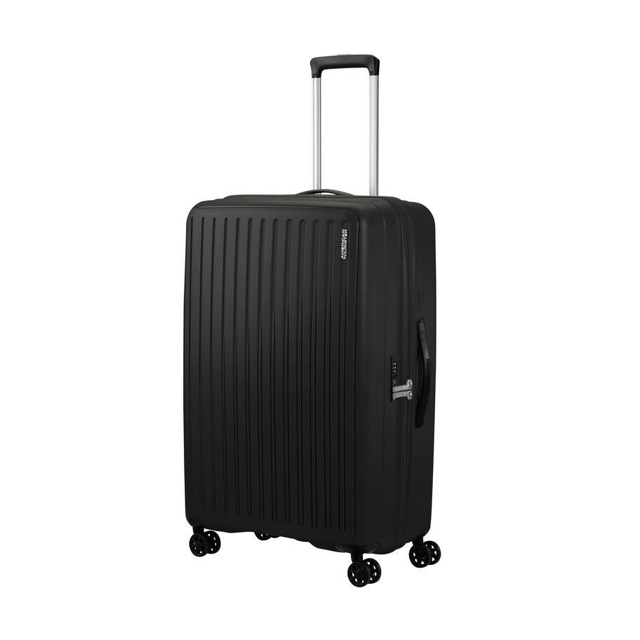 American Tourister Rejoy Spinner Large in the color True Black. image number 9