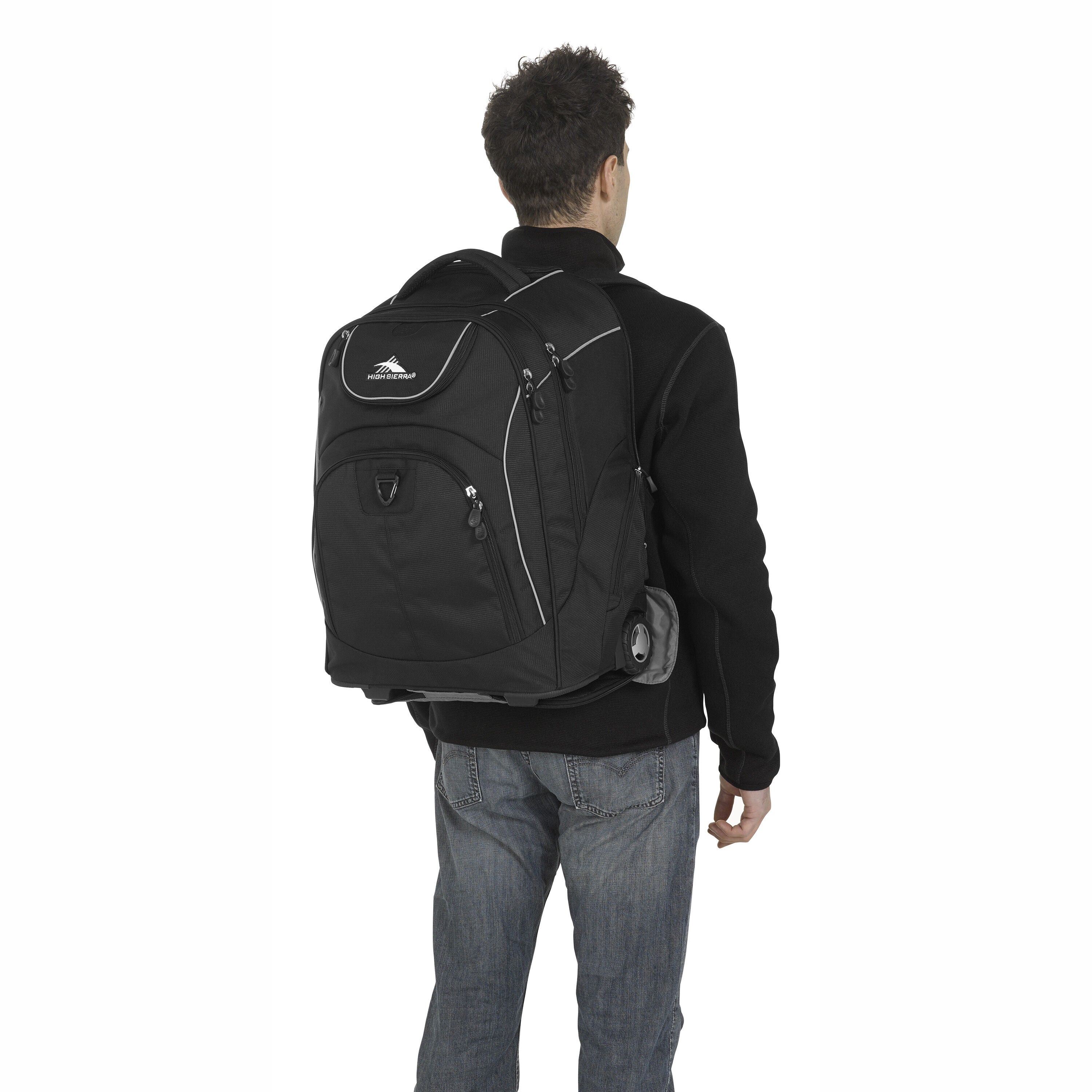 High sierra powerglide top wheeled laptop backpack