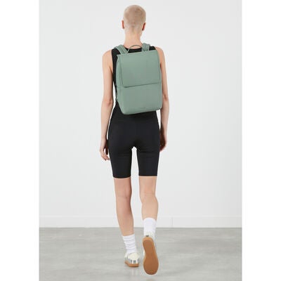 Lipault Lost In Berlin Square Backpack 2.0 in the color Yoga Green.