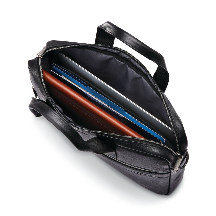 Samsonite Classic Cuir Mallette Mince in the color Noir. image number 1