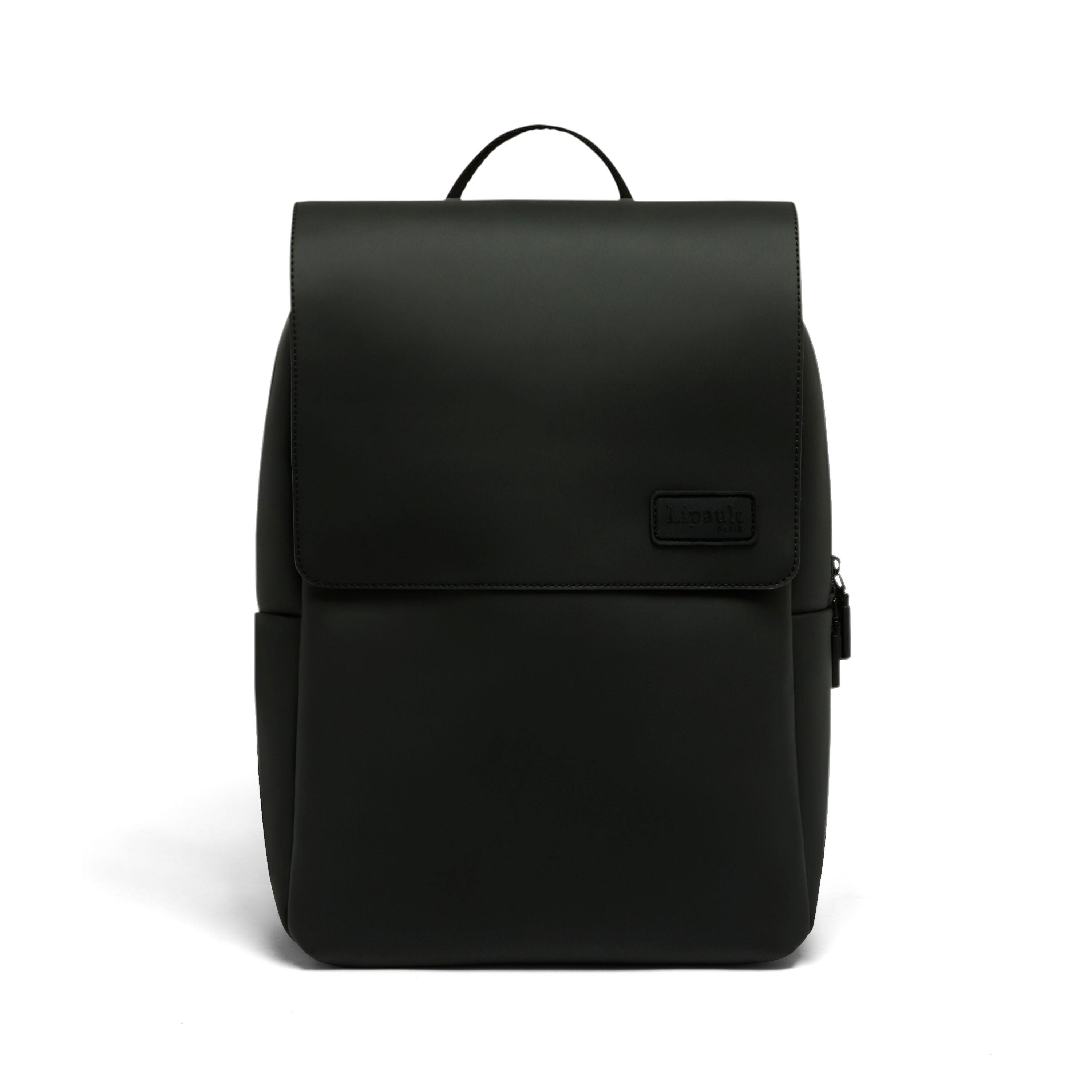 Black leather square backpack 2025