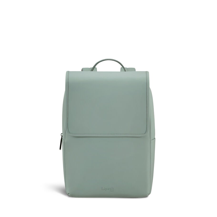 Lipault Lost In Berlin Square Backpack 2.0 in the color Yoga Green. image number 4