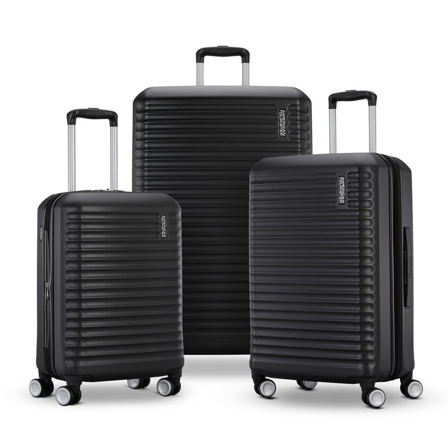 American Tourister Stratum 3.0 3 Piece Set (CO/M/L) in the color Black. image number 0