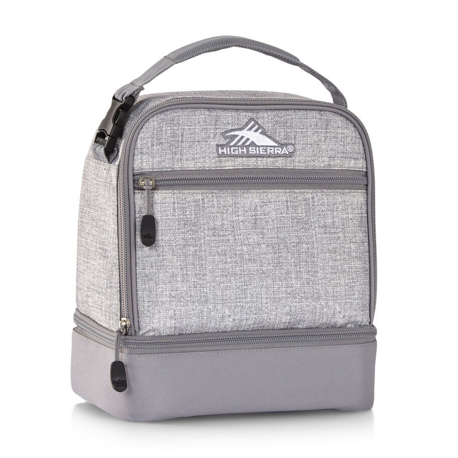 High Sierra Lunch Bags Stacked Compartment Lunch Kit in the color Silver Heather. image number 0