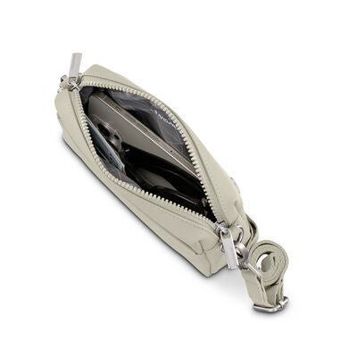 Samsonite Companion Bags RFID Crossbody in the color Limestone Grey.