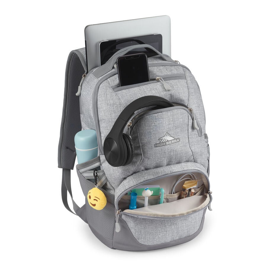 High Sierra BTS Swoop SG Backpack in the color Silver Heather. image number 3