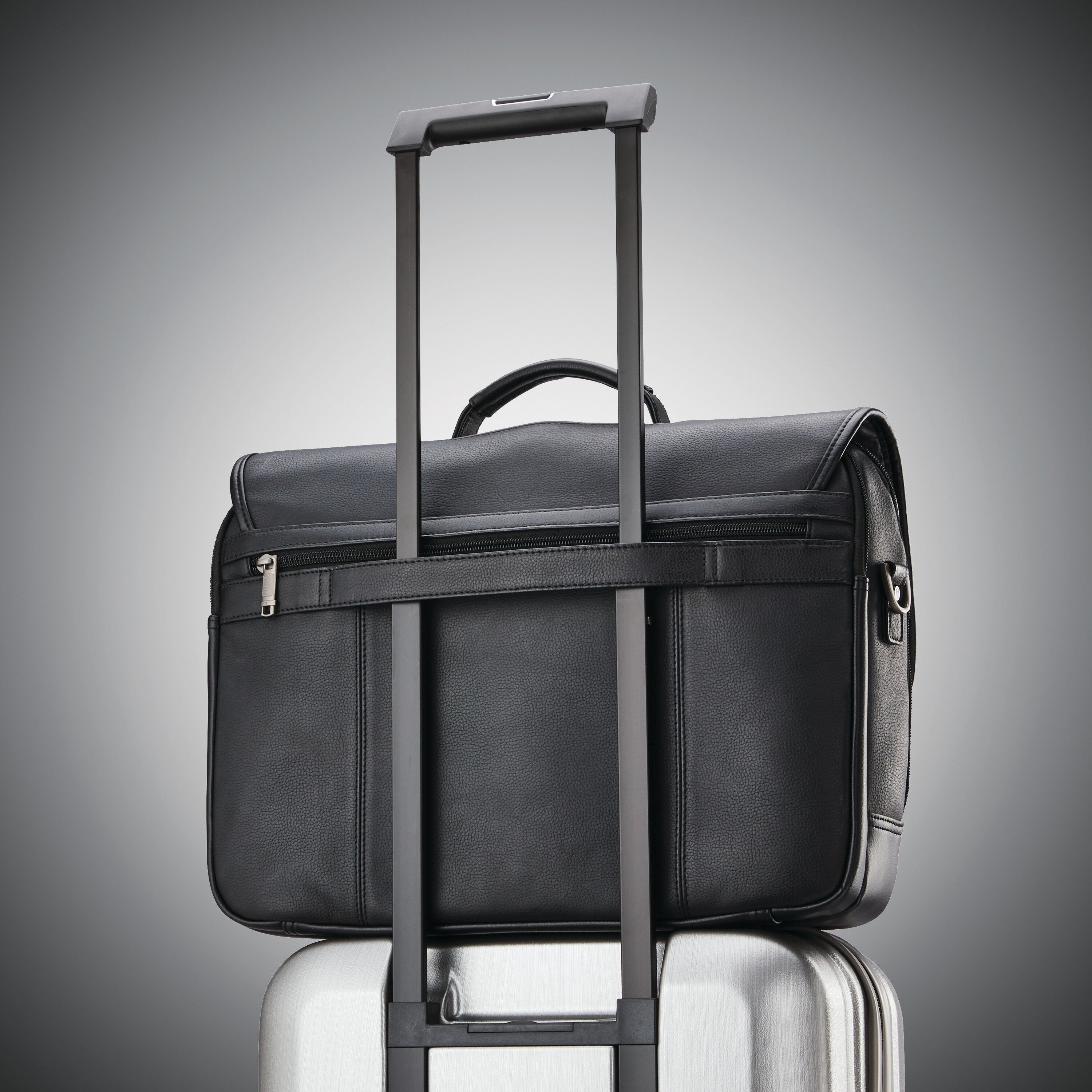 Samsonite leather top luggage