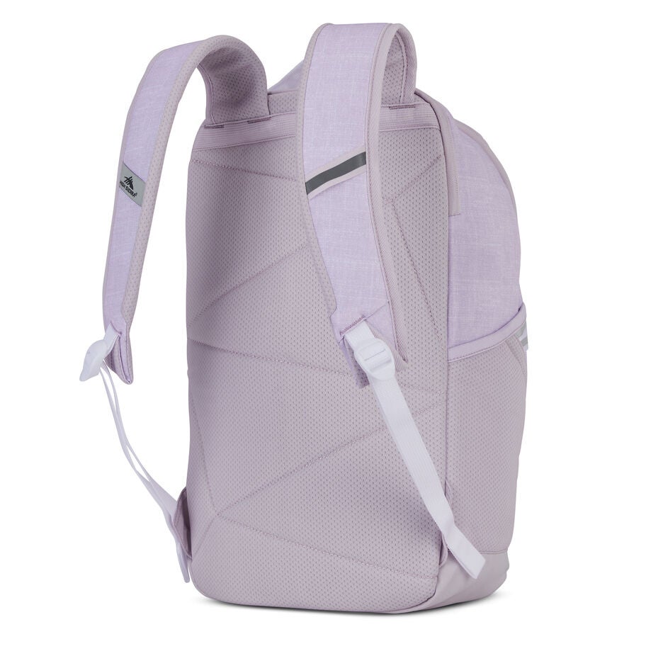 High Sierra BTS Swoop SG Backpack in the color Hushed Orchid Heather. image number 3
