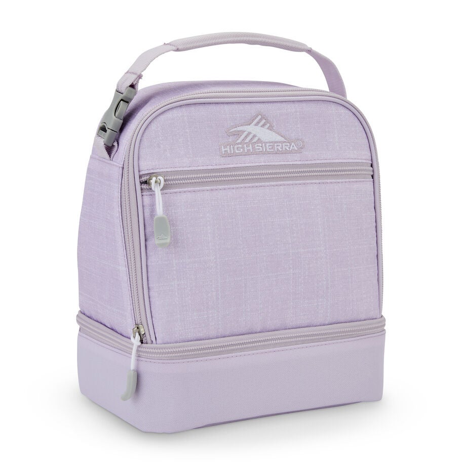 High Sierra Lunch Bags Stacked Compartment Lunch Kit in the color Hushed Orchid Heather. image number 2