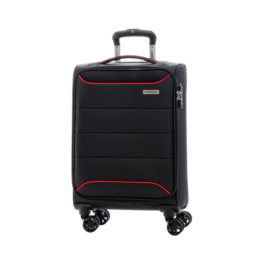 American Tourister Journey Lite Spinner Carry-On&trade; in the color Black/Red. image number 0