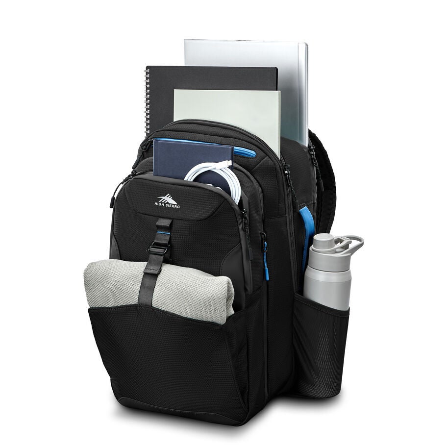 High Sierra Hi-Life 3-in-1 Convertible Backpack in the color Black/Blue. image number 1