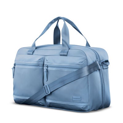 American Tourister Stratum 3.0 Convertible Weekender in the color Elemental Blue.