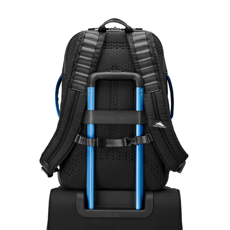 High Sierra Hi-Life 3-in-1 Convertible Backpack in the color Black/Blue. image number 4