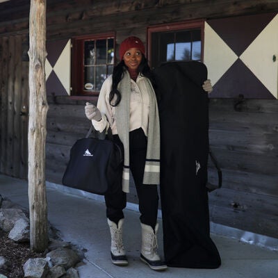 High Sierra Ski Bag and Boot Bag Combo in the color Black/Mercury.