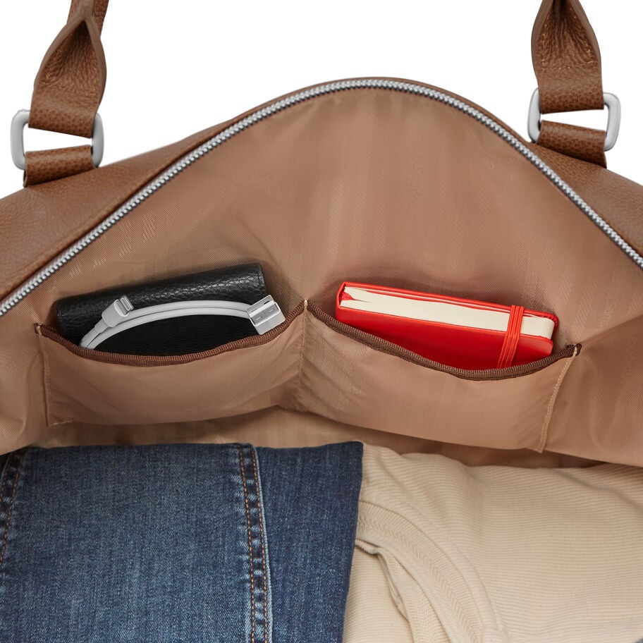 Samsonite Classic Leather Sac de sport week-end in the color Cognac. image number 2