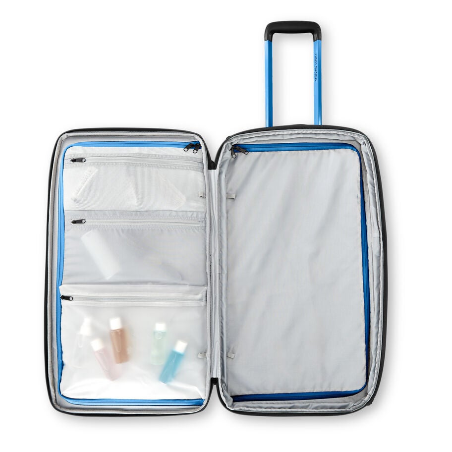 High Sierra Hi-Life Wheeled Duffle (28") in the color Black/Blue. image number 3