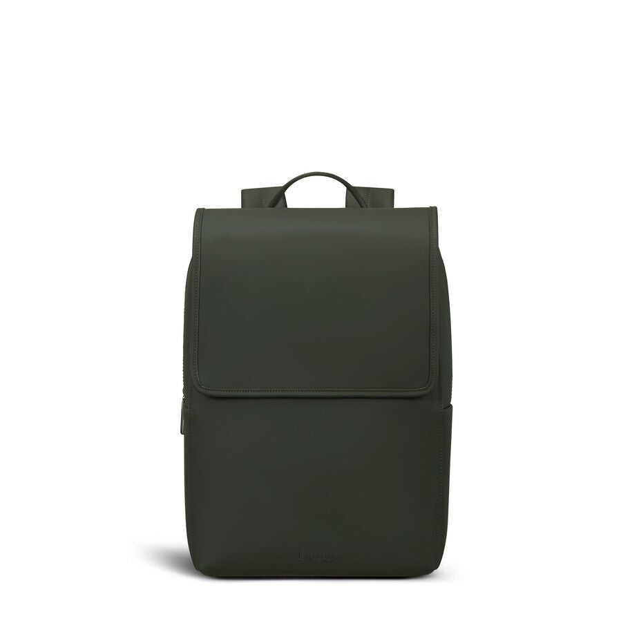 Lipault Lost In Berlin Square Backpack 2.0 in the color Dark Moss. image number 4