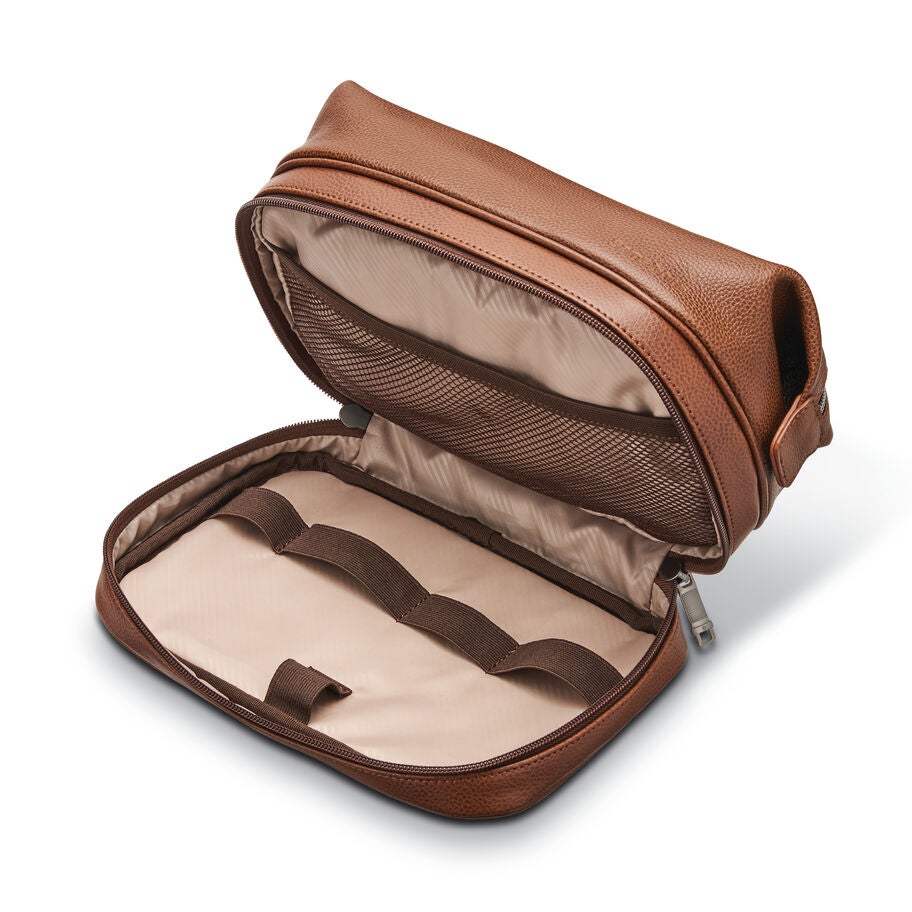 Samsonite Classic Leather Trousse de voyage in the color Cognac. image number 4