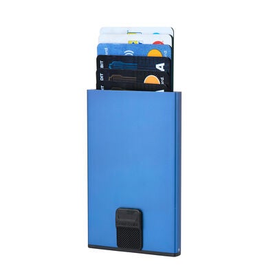 Samsonite Alu Fit Slide-Up Case in the color True Blue.