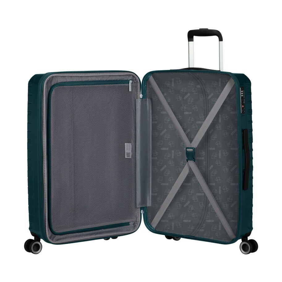 American Tourister Surftime Spinner Medium in the color Metallic Teal. image number 1