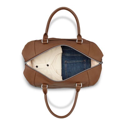 Samsonite Classic Leather Sac de sport week-end in the color Cognac.