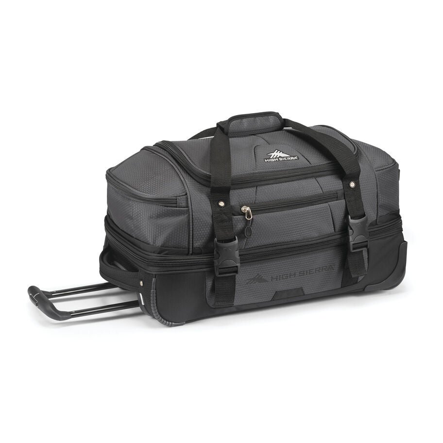 High Sierra Fairlead 22" Drop Bottom Duffle in the color Mercury/Black. image number 0