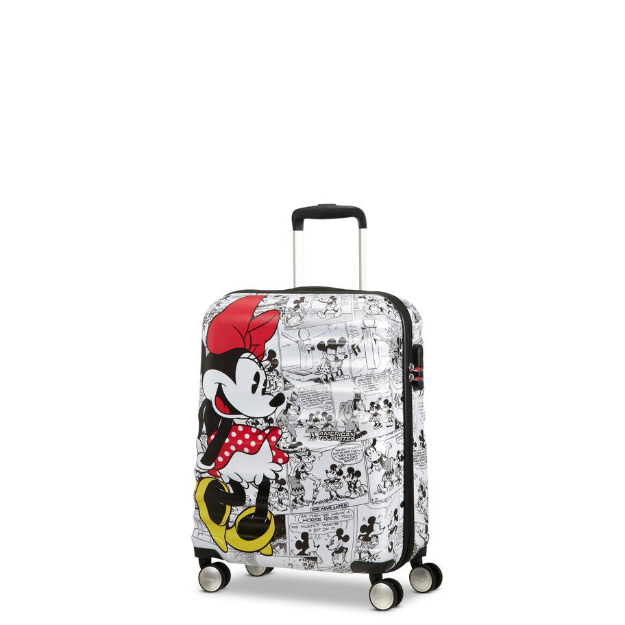 American Tourister Disney Wavebreaker Spinner Carry-On&trade; in the color Minnie Comics White. image number 0