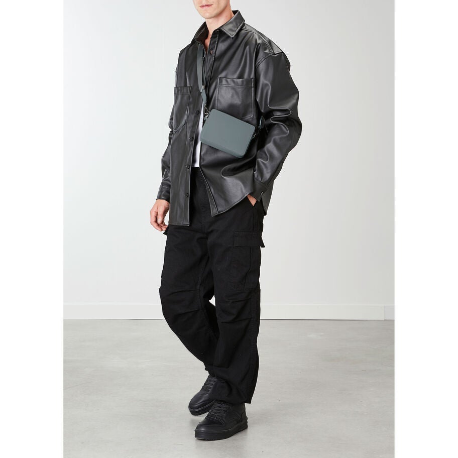 Lipault Lost In Berlin Crossbody Bag - The Box in the color Cement Storm. image number 1