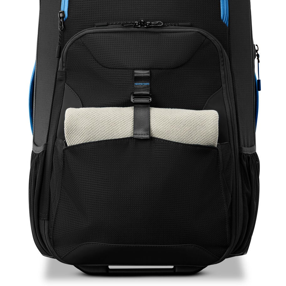 High Sierra Hi-Life Wheeled Duffle (22") in the color Black/Blue. image number 4