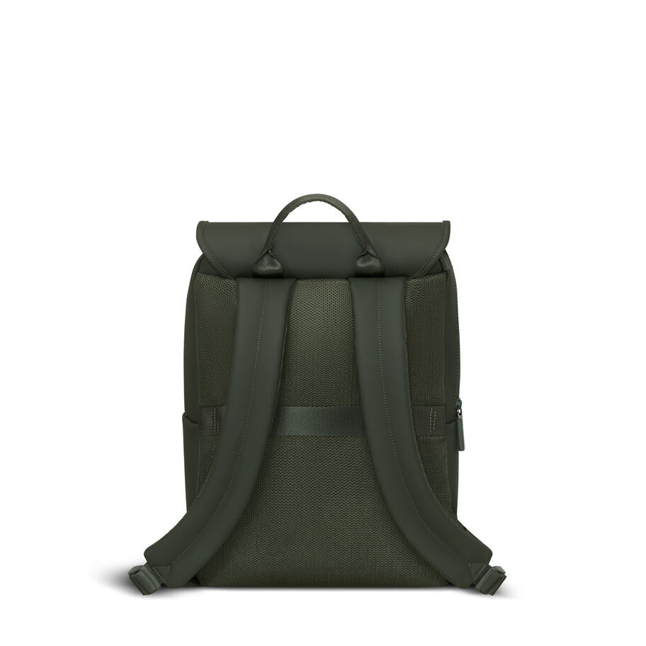 Lipault Lost In Berlin Square Backpack 2.0 in the color Dark Moss. image number 5