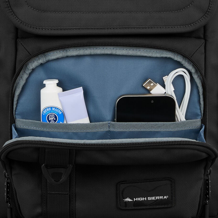 High Sierra Lineage Sac &agrave; Dos &agrave; Rabat in the color Noir. image number 2