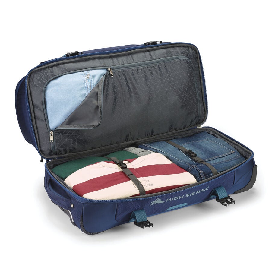 High Sierra Fairlead 28" Drop Bottom Duffle in the color True Navy/Graphite Blue. image number 2