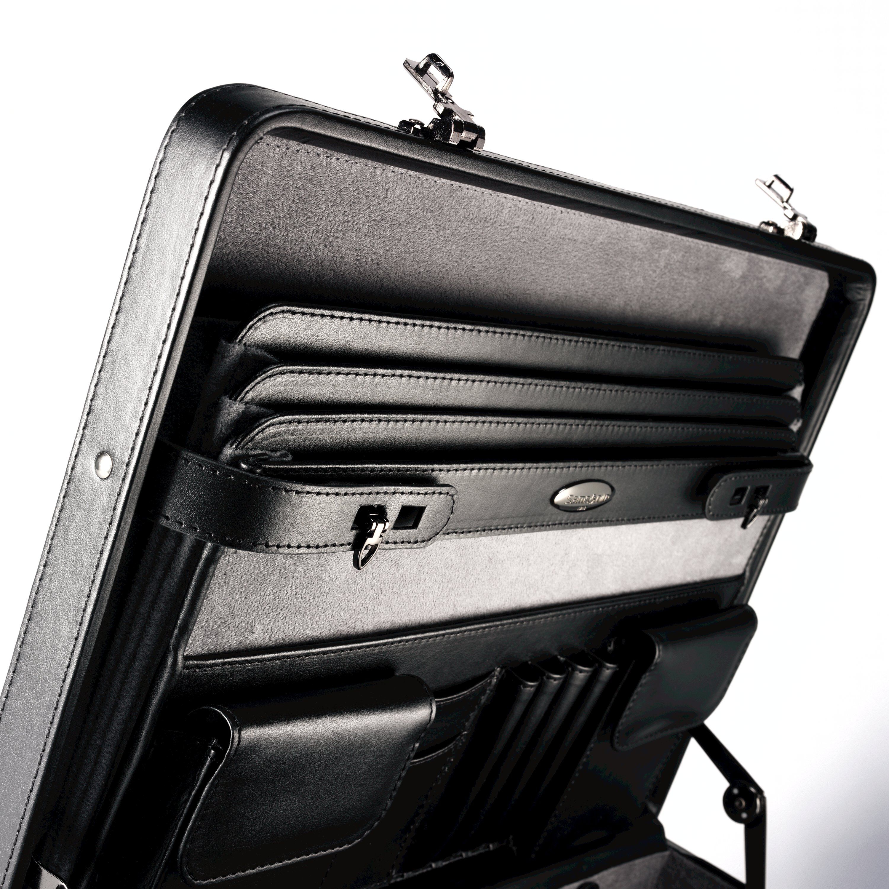 Samsonite leather top expandable briefcase
