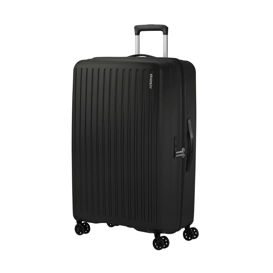American Tourister Rejoy Spinner Large in the color True Black. image number 0