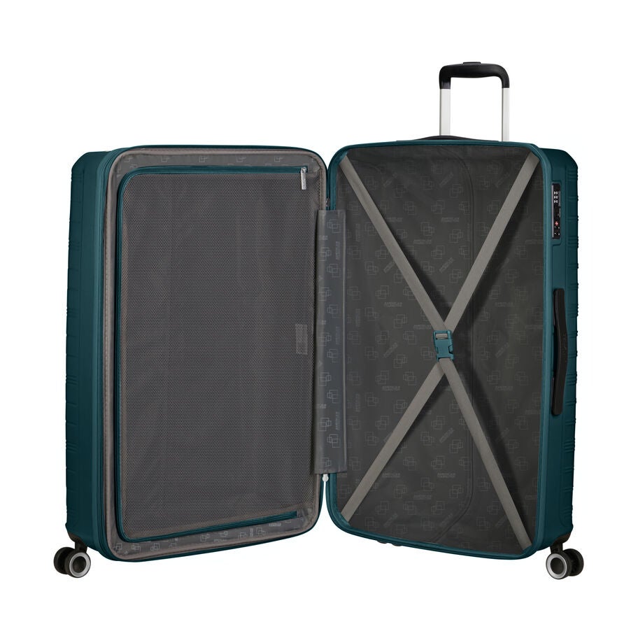 American Tourister Surftime Spinner Large in the color Metallic Teal. image number 1