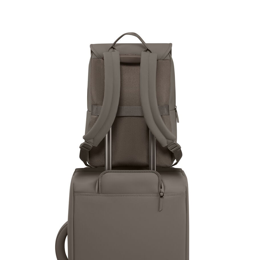 Lipault Lost In Berlin Square Backpack 2.0 in the color Ash Stone. image number 6