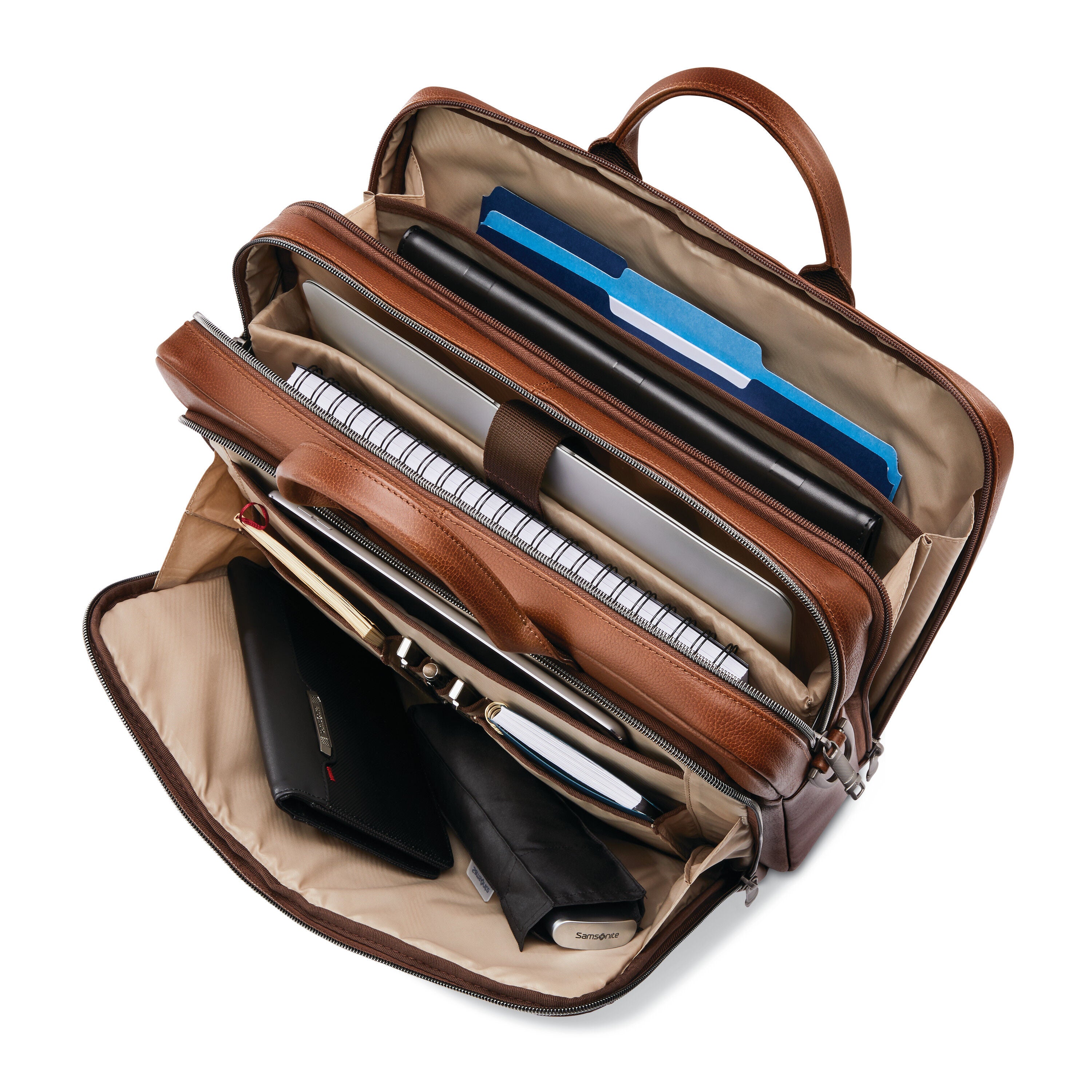 Samsonite leather laptop hot sale bag