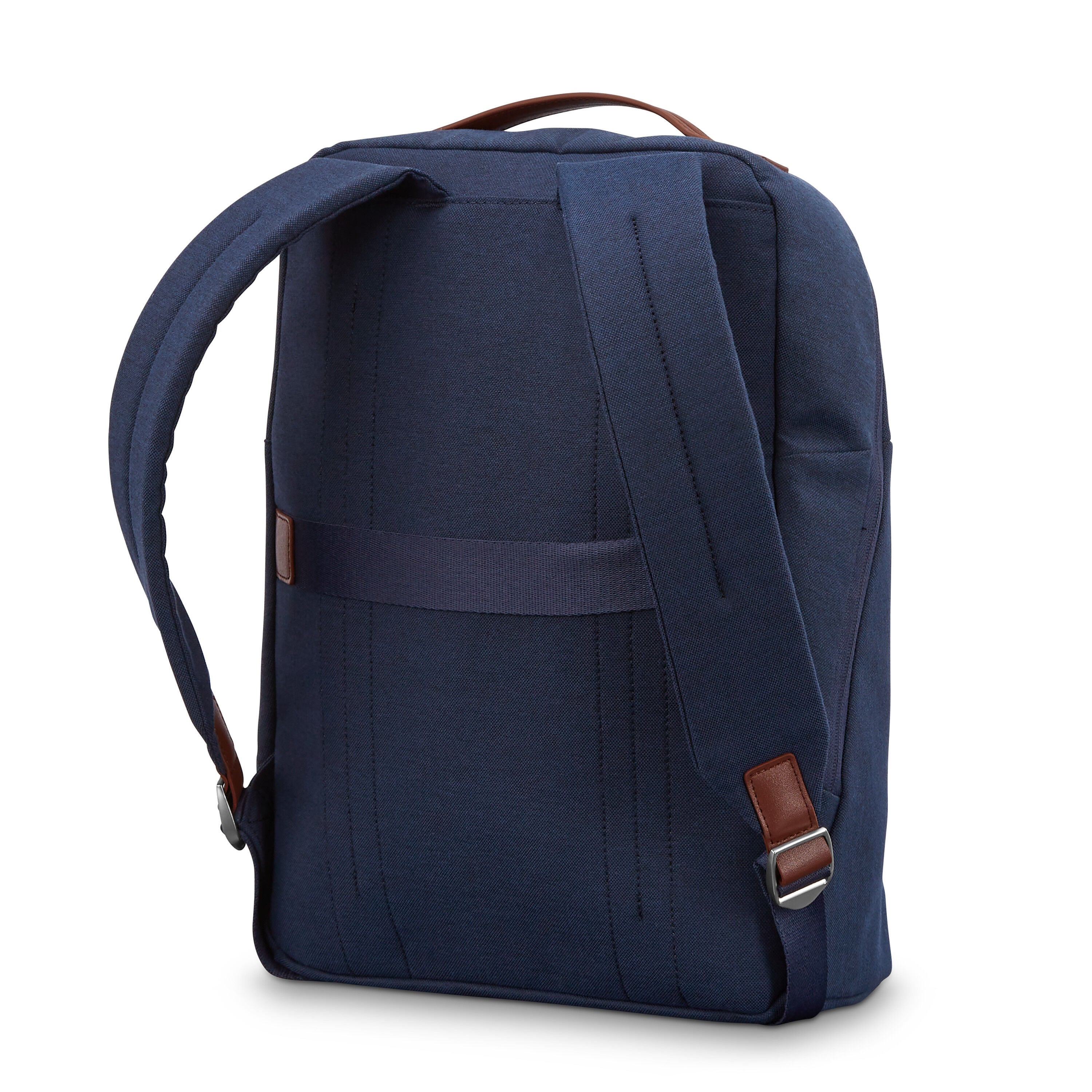 Navy and white backpack store