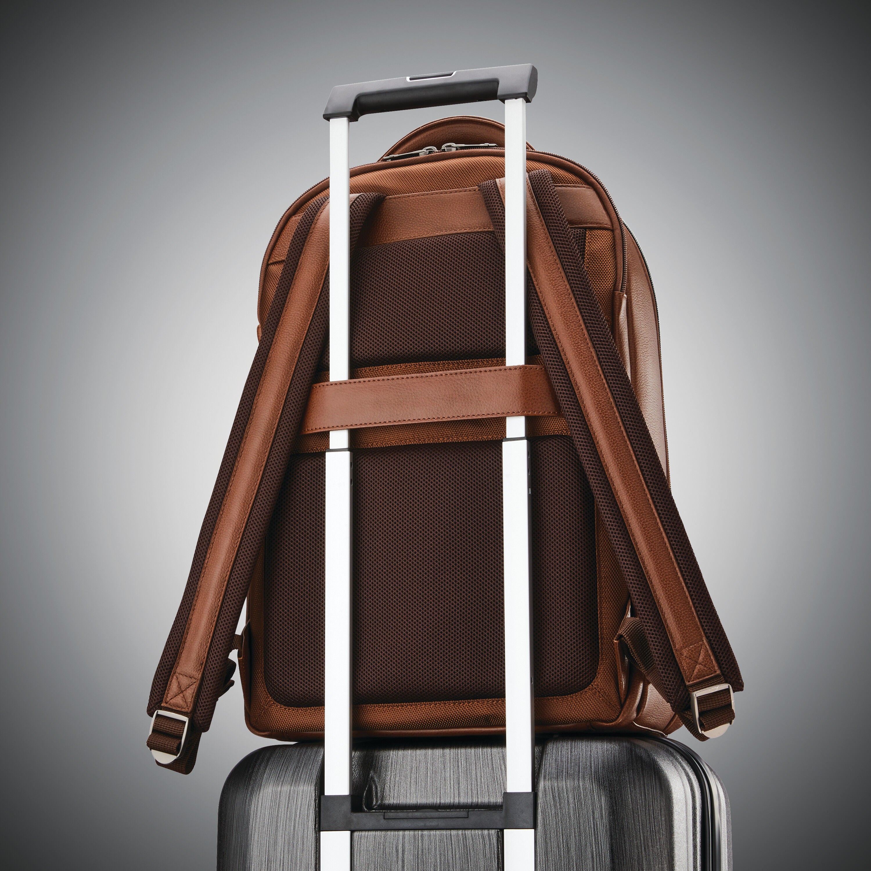 Samsonite mens leather classic traditional backpack top