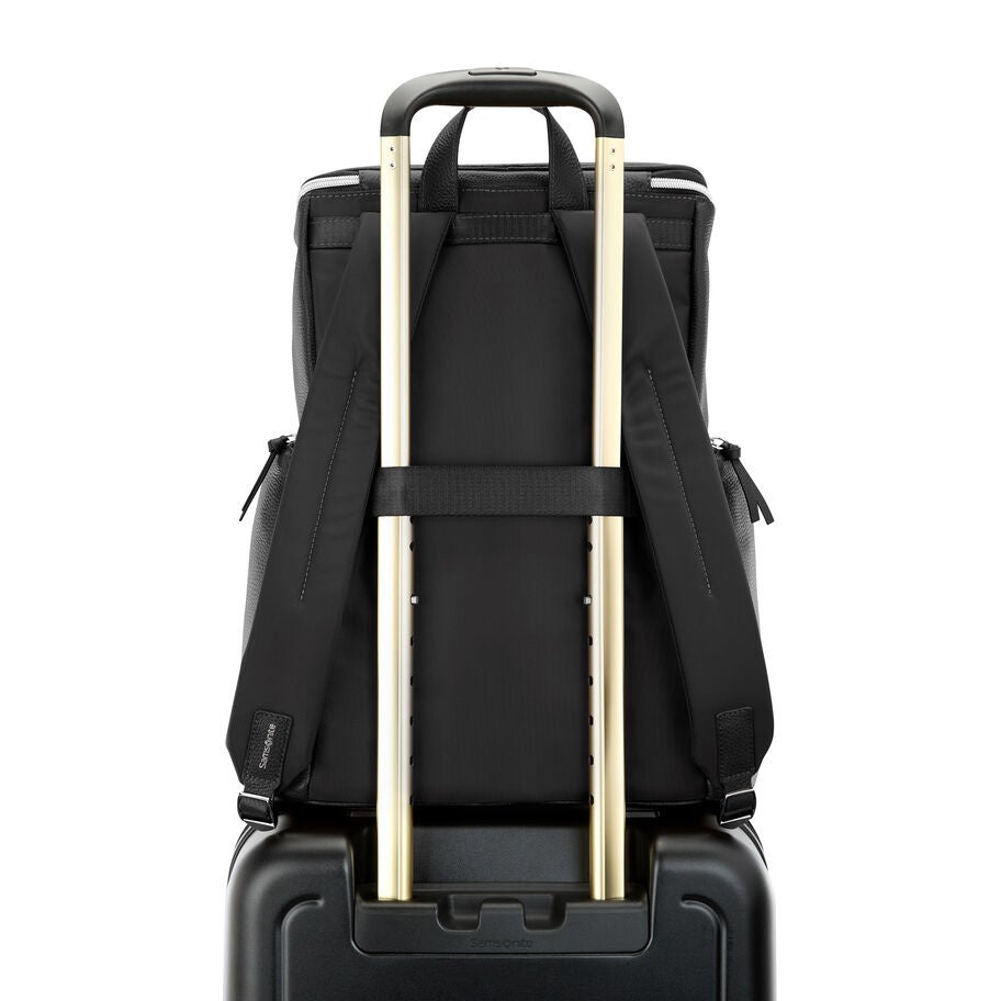 Samsonite Mobile Solution 2 Leather Deluxe Backpack in the color Black. image number 6
