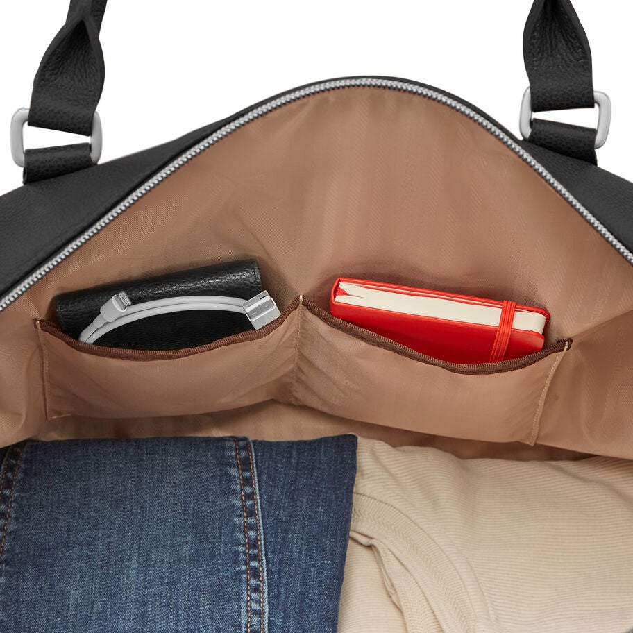 Samsonite Classic Leather Sac de sport week-end in the color Noir. image number 2