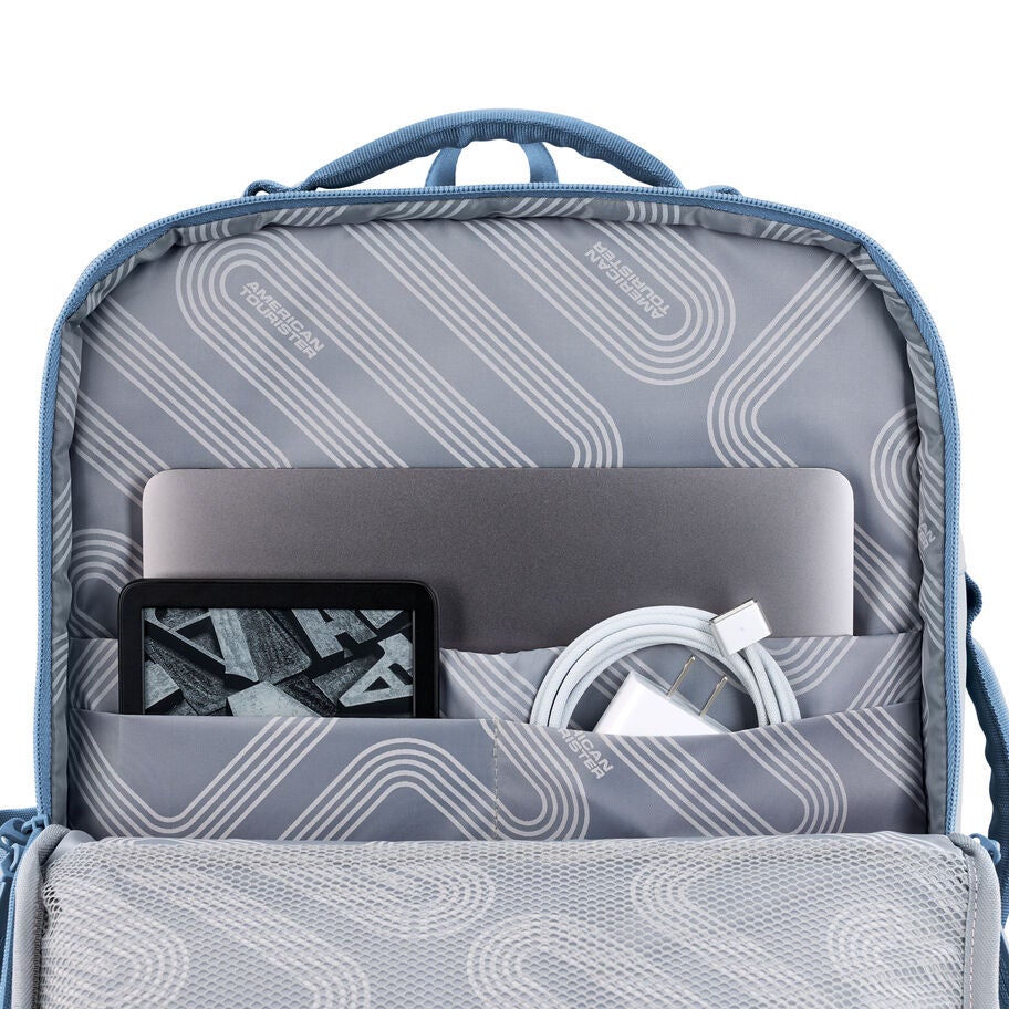 American Tourister Stratum 3.0 Travel Backpack in the color Elemental Blue. image number 3
