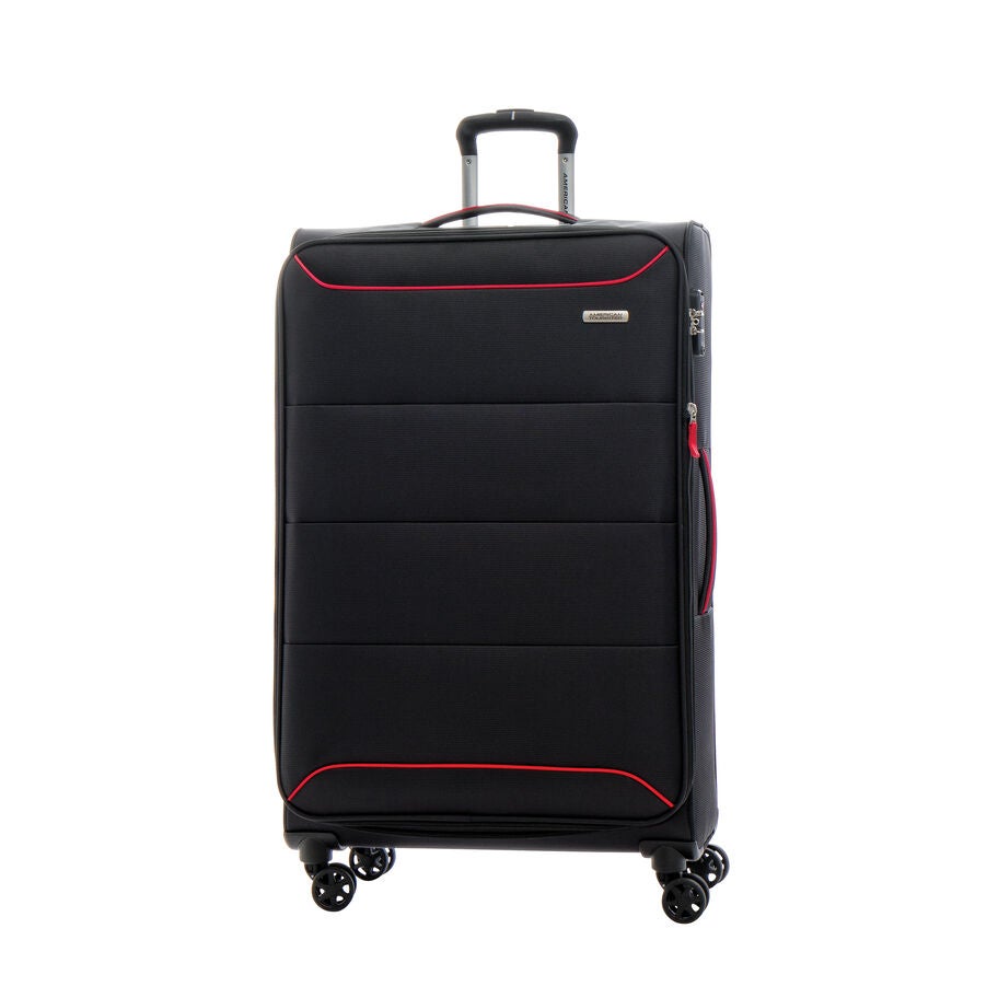 American Tourister Journey Lite Spinner Large in the color Black/Red. image number 0