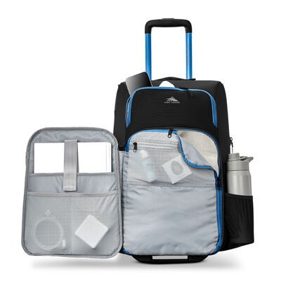 High Sierra Hi-Life Wheeled Duffle (22") in the color Black/Blue.
