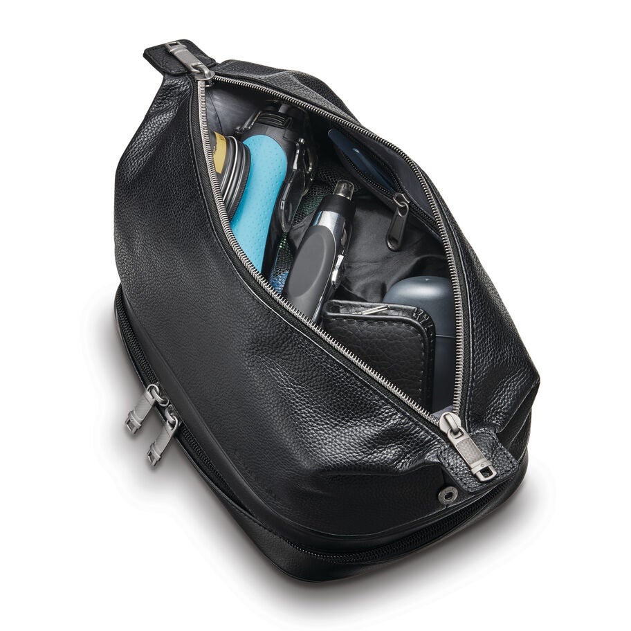 Samsonite Classic Leather Trousse de voyage in the color Noir. image number 1