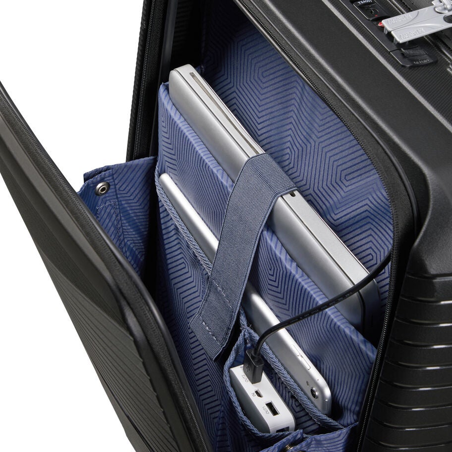 American Tourister Airconic Spinner Frontload Carry-On&trade; in the color Onyx Black. image number 5