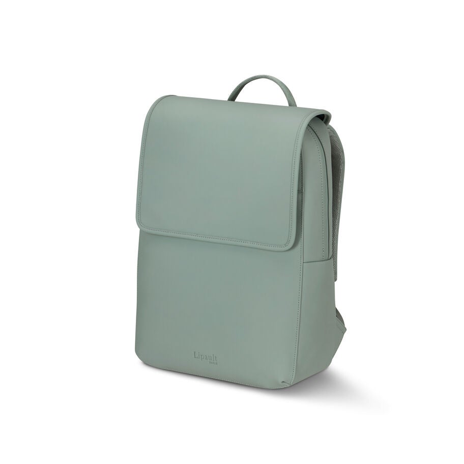 Lipault Lost In Berlin Square Backpack 2.0 in the color Yoga Green. image number 0