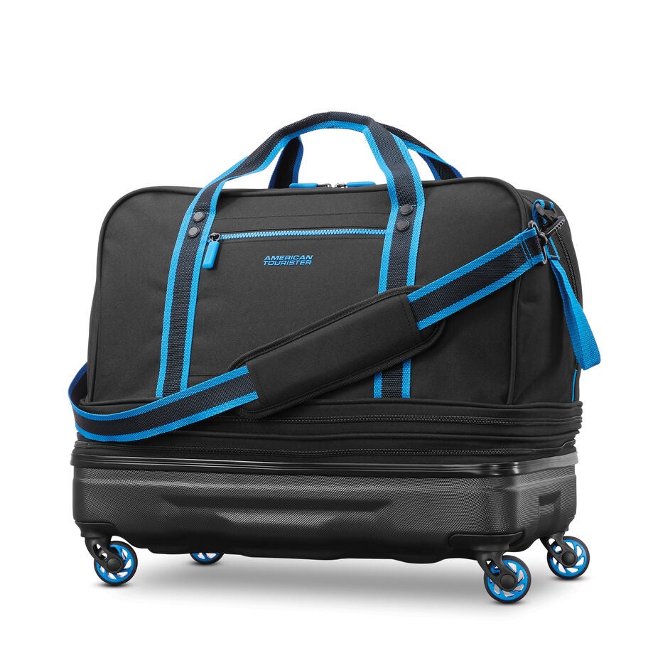 American Tourister EXO Hybrid Duffle in the color Black/Blue. image number 0